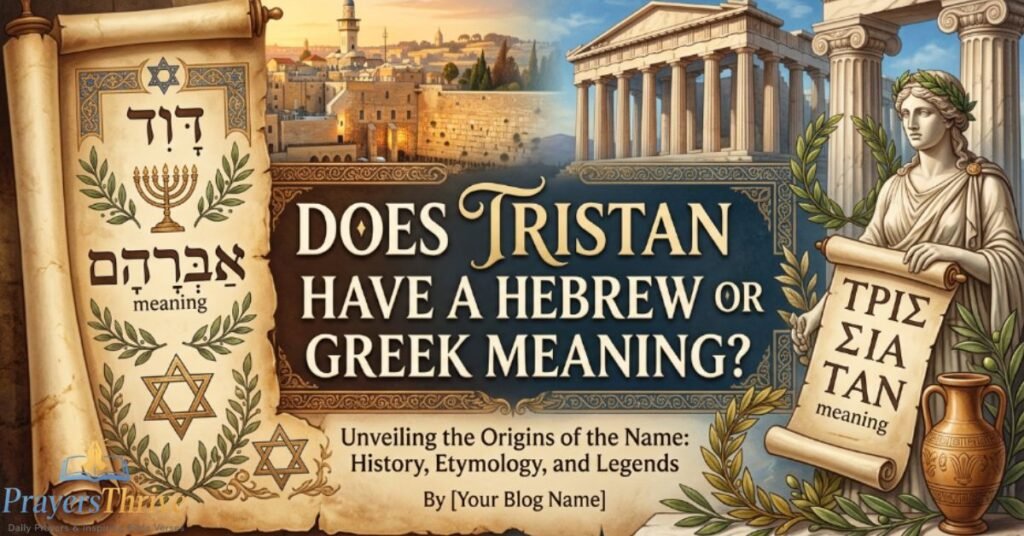 Does Tristan Have a Hebrew or Greek Meaning