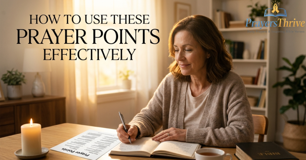 How to Use These Prayer Points Effectively