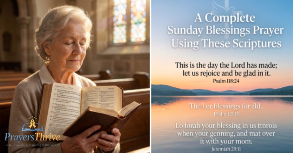 A Complete Sunday Blessings Prayer Using These Scriptures