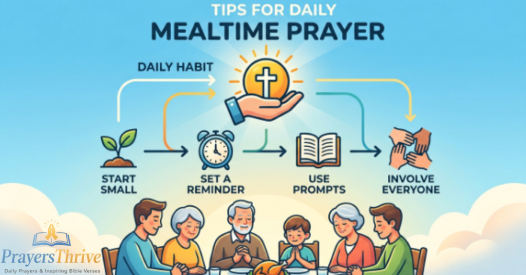 Tips for Making Mealtime Prayer a Daily Habit