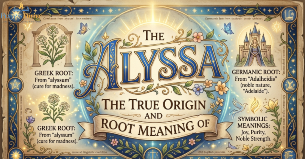 The True Origin and Root Meaning of Alyssa