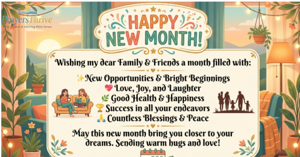 New Month Wishes for Family and Friends