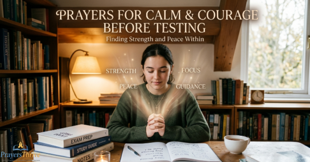 Prayers for Calm and Courage Before Testing