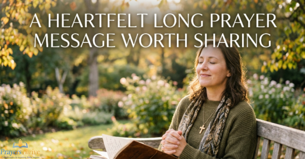 A Heartfelt Long Prayer Message Worth Sharing