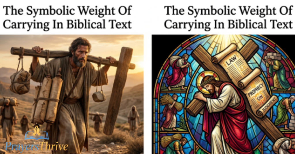 The Symbolic Weight Of Carrying In Biblical Text