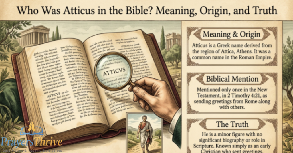 Who Was Atticus in the Bible? Meaning, Origin, and Truth