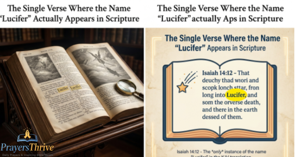 The Single Verse Where the Name "Lucifer" Actually Appears in Scripture