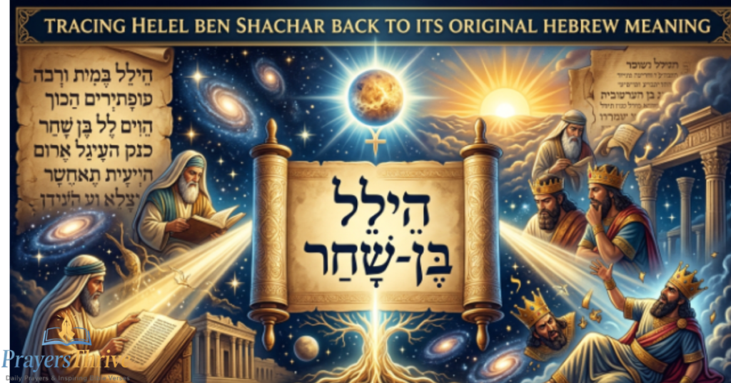 Tracing Helel Ben Shachar Back to Its Original Hebrew Meaning