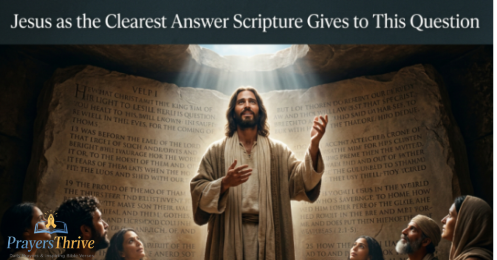 Jesus as the Clearest Answer Scripture Gives to This Question