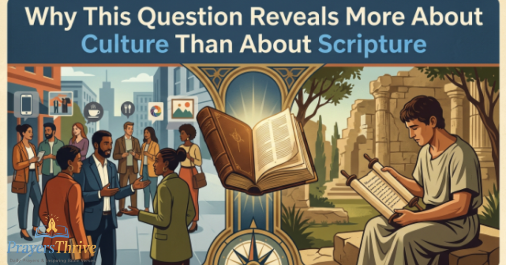 Why This Question Reveals More About Culture Than About Scripture