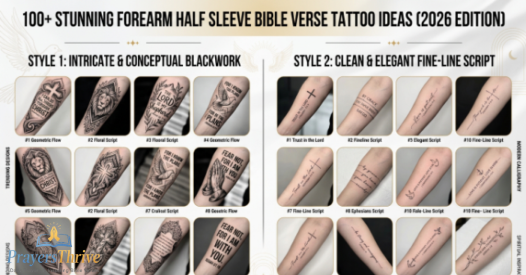 100+ Stunning Forearm Half Sleeve Bible Verse Tattoo Ideas (2026 Edition)