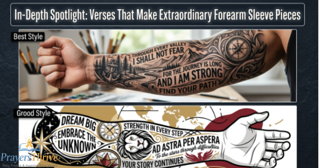 In-Depth Spotlight: Verses That Make Extraordinary Forearm Sleeve Pieces