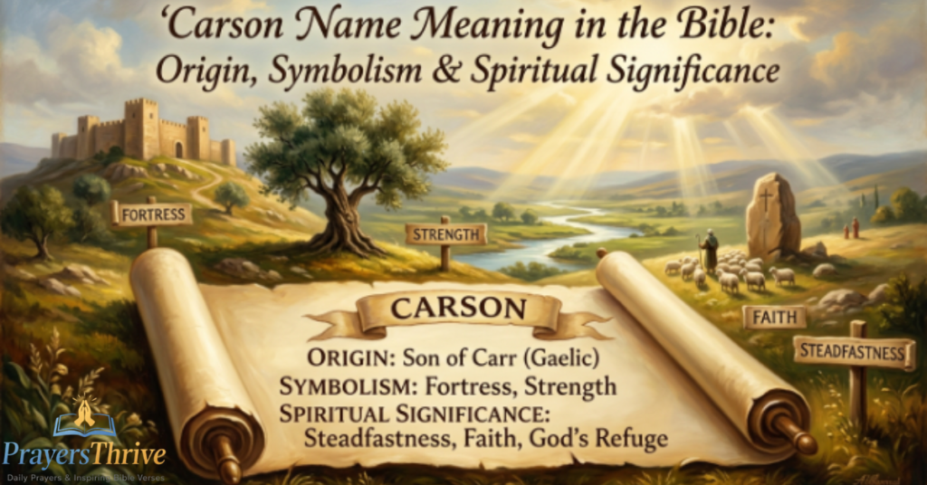 Carson Name Meaning in the Bible: Origin, Symbolism & Spiritual Significance