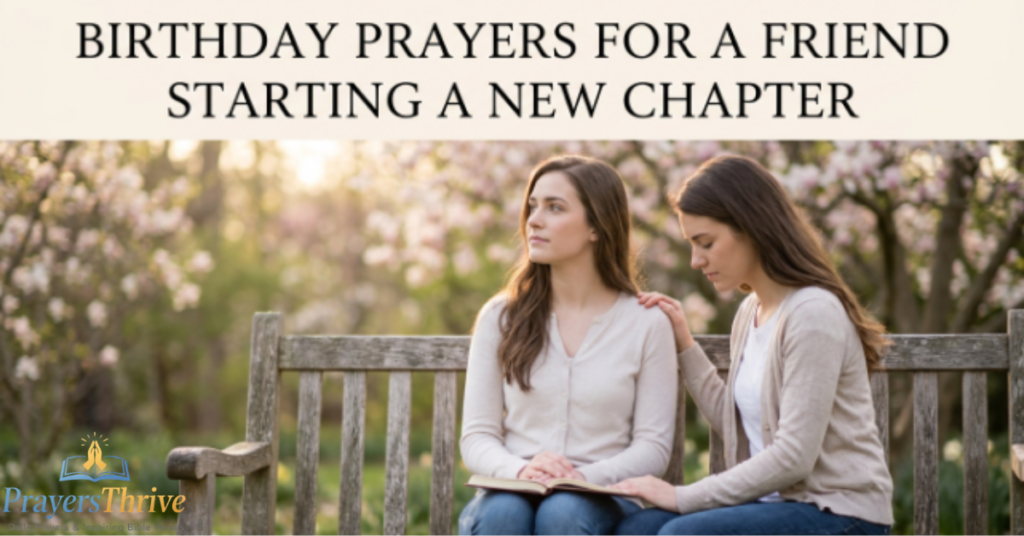 Birthday Prayers for a Friend Starting a New Chapter