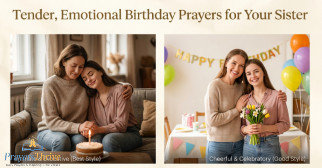 Tender, Emotional Birthday Prayers for Your Sister