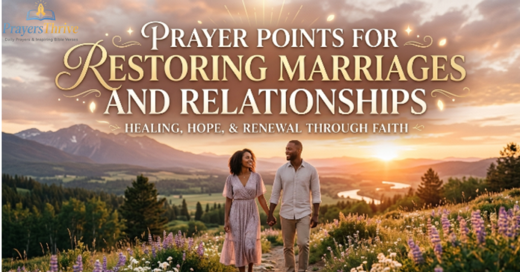 Prayer Points for Restoring Marriages and Relationships