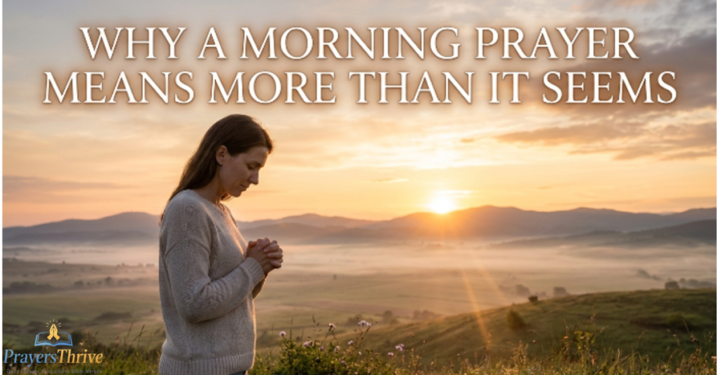 Why a Morning Prayer Means More Than It Seems