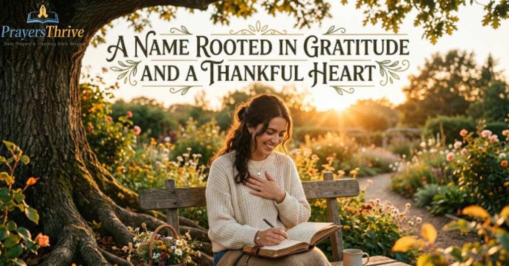 A Name Rooted in Gratitude and a Thankful Heart