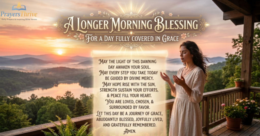 A Longer Morning Blessing for a Day Fully Covered in Grace