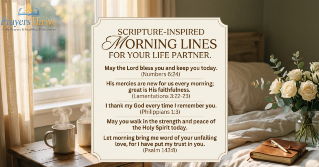 Scripture-Inspired Morning Lines for Your Life Partner