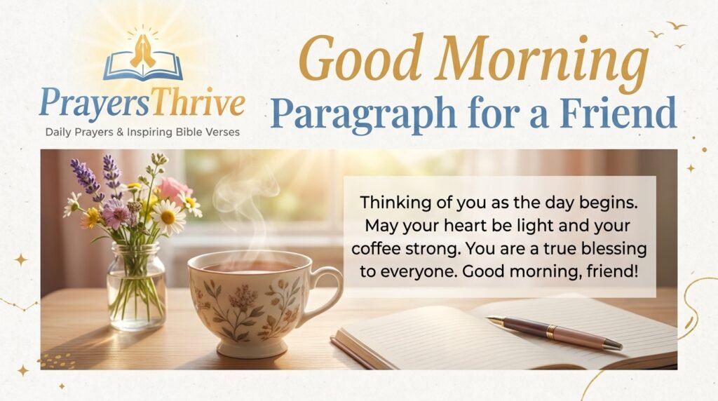 Good Morning Paragraph for a Friend