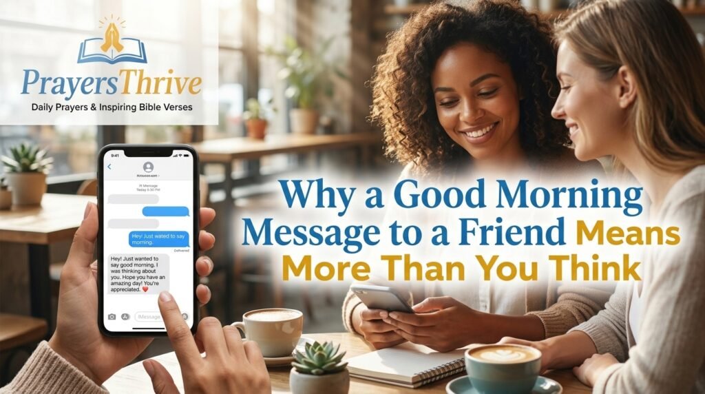 Why a Good Morning Message to a Friend Means More Than You Think